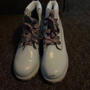 Baby blue timberland boots
